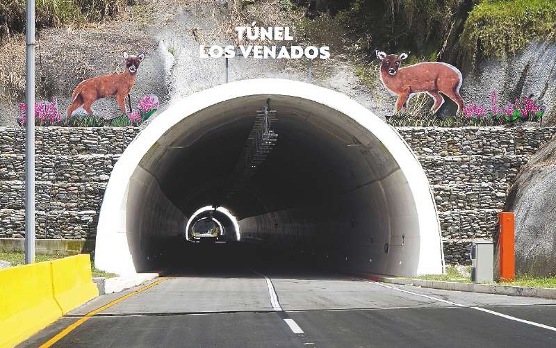 El túnel Los Venados es una de las 60 obras del Cruce de la Cordillera Central.