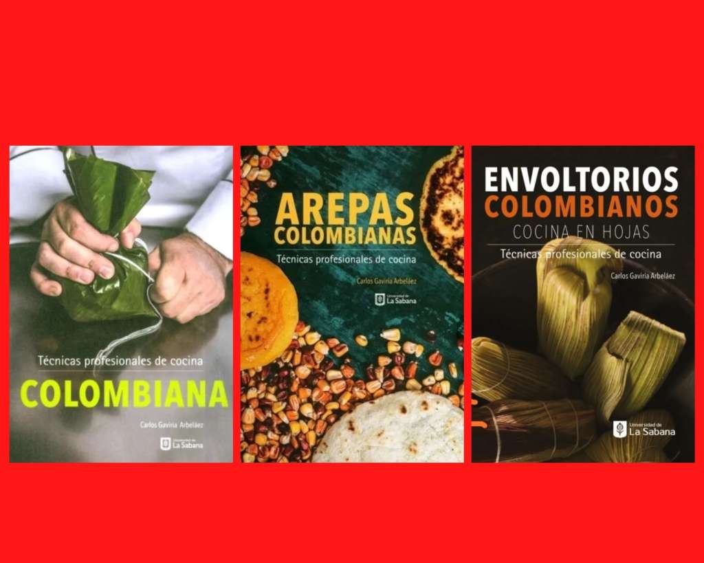 Libros de técnicas gastronómicas del chef Carlos Gaviria
