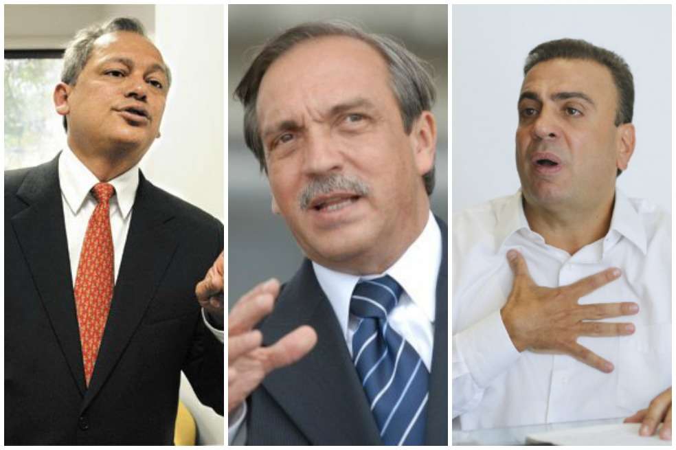 De izquierda a derecha: el senador conservador, Hernán Andrade, Luis Alfredo Ramos, exparlamentario y exgobernador de Antioquia, y el senador del Partido de la U, Musa Besayle. / Archivo y Revista Semana