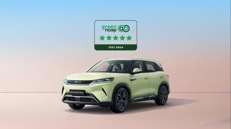 El BYD Atto 2 obtiene calificación de 5 estrellas en Green NCAP
