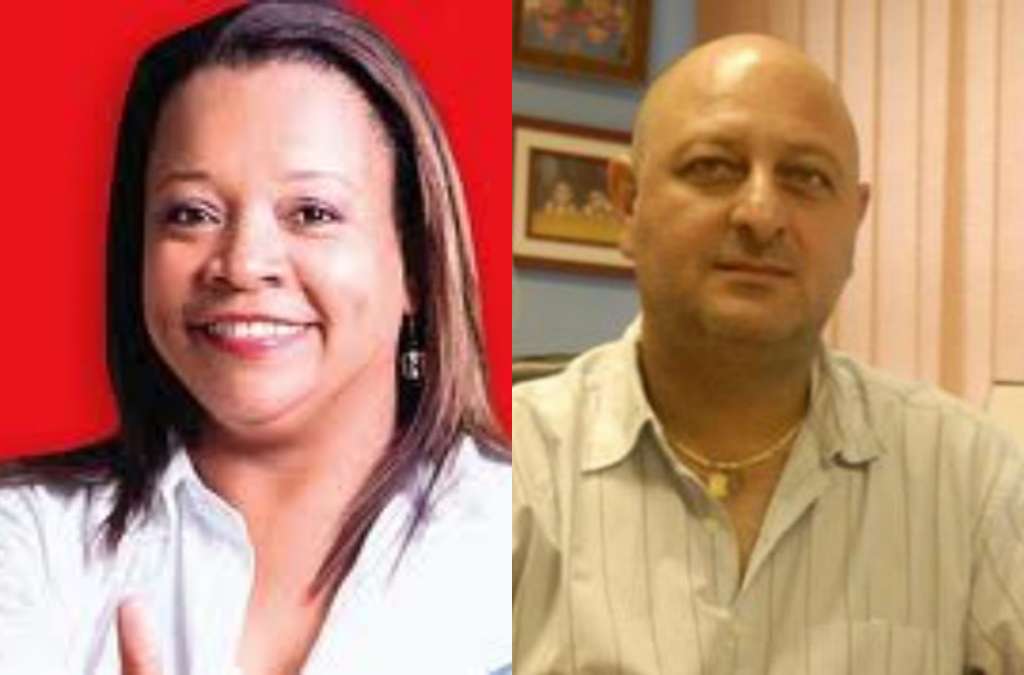 La exgobernadora Aury Guerrero y el gobernador Ronald Housni.