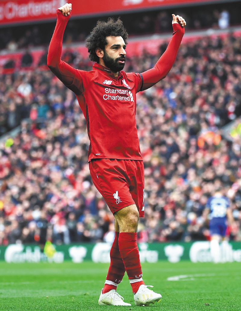 Mohamed Salah, volante egipcio y referente del Liverpool de Jürgen Klopp.