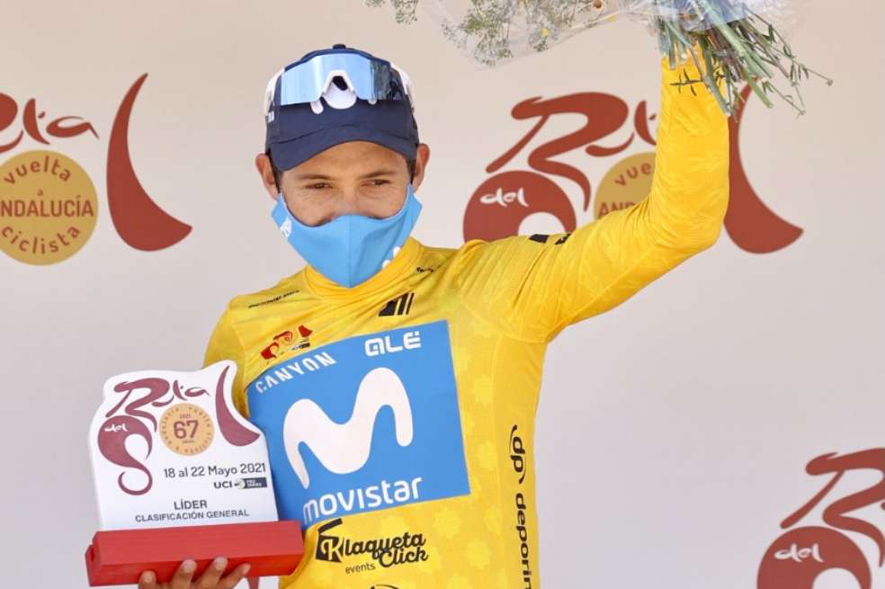 El ciclista colombiano Miguel Ángel López es el líder de la Vuelta a Andalucía Ruta del Sol, en España.