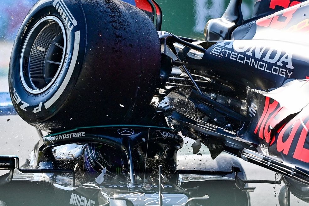 Así fue la estrellada entre Hamilton y Verstappen en el Gran Premio de Italia en Monza.