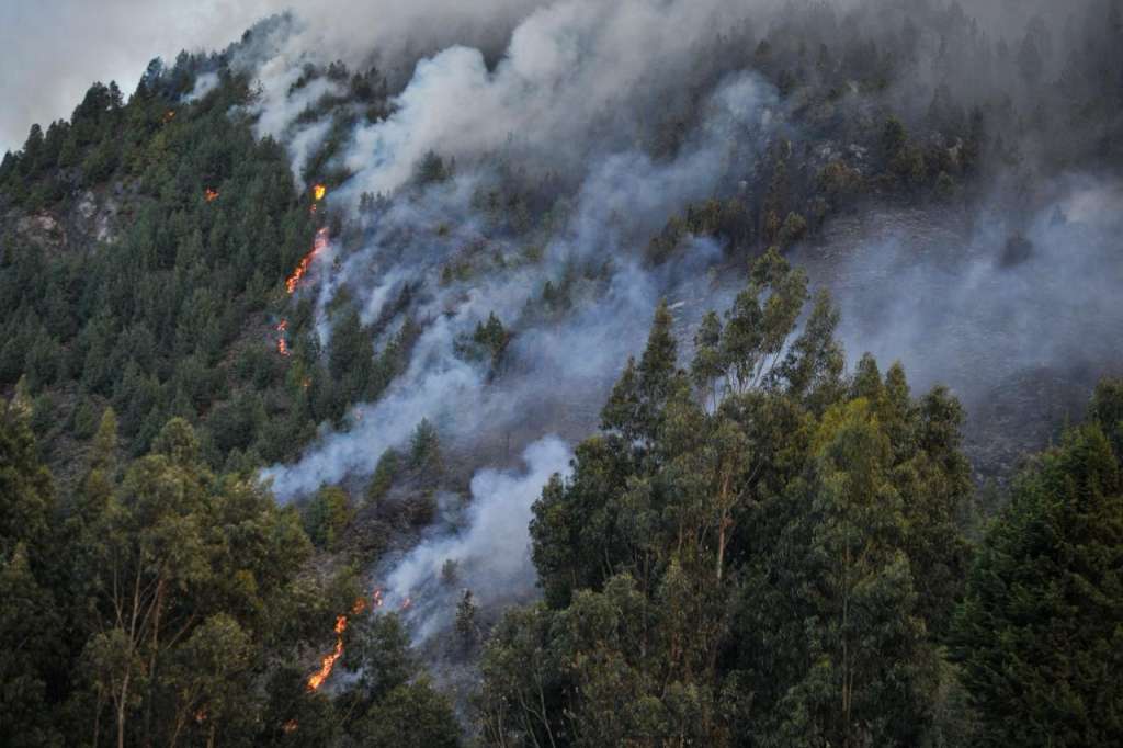 Incendio en Nemocón, en la vereda La Puerta.