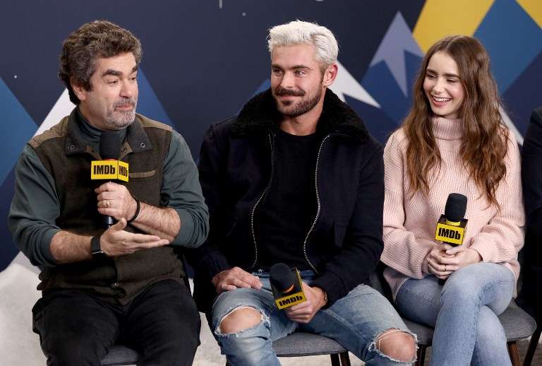 El director Joe Berlinger y los actores Zac Efron y Lily Collins presentan "Extremely Wicked, Shockingly Evil and Vile" en el Festival de Cine de Sundance 2019. / AFP