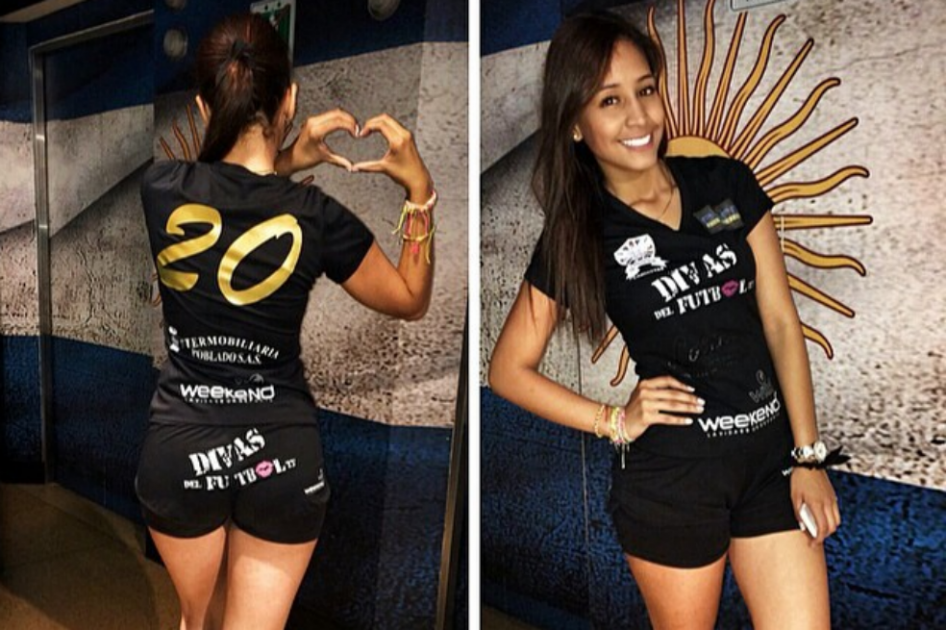 La modelo hace parte del equipo 'Las Divas del fútbol', que realiza partidos de exhibición en Medellín para ayudar a las personas de bajos recursos. / Instagram Juliana López