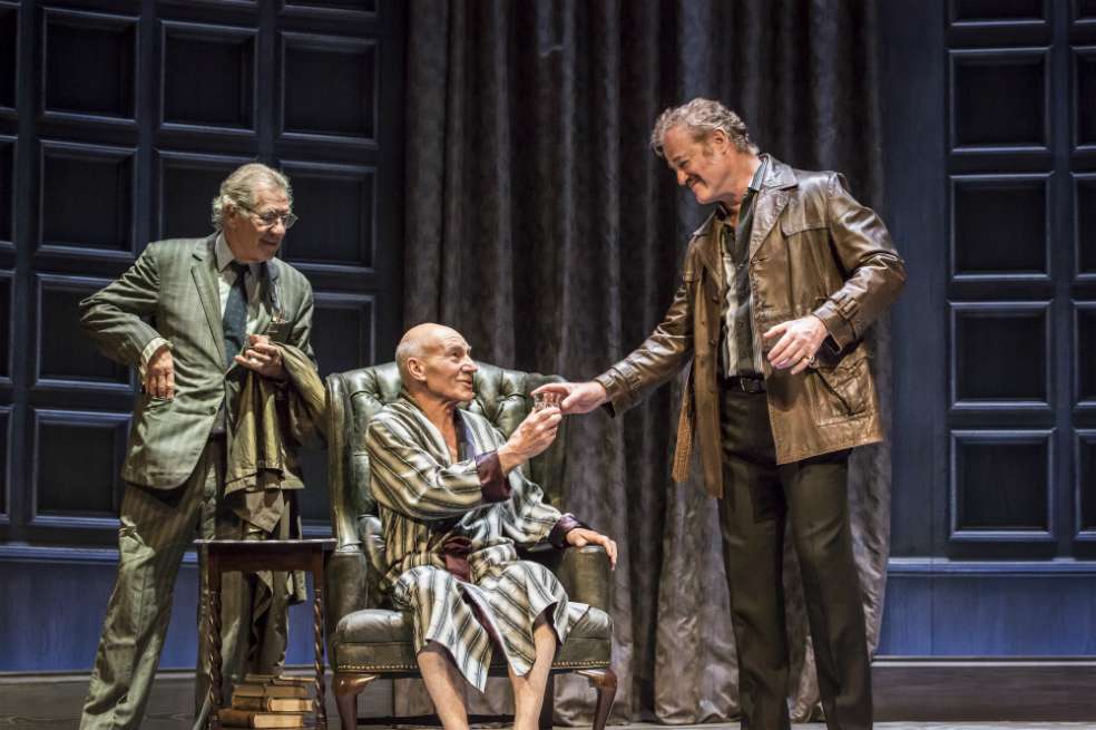 Ian McKellen, Patrick Stewart y Owen Teale en “No Man’s Land”. / Johan Persson