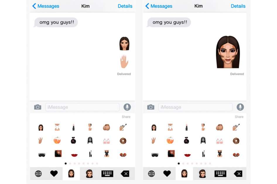 Los Kimoji de Kim Kardashian. / itunes.apple.com/us/app/kimoji