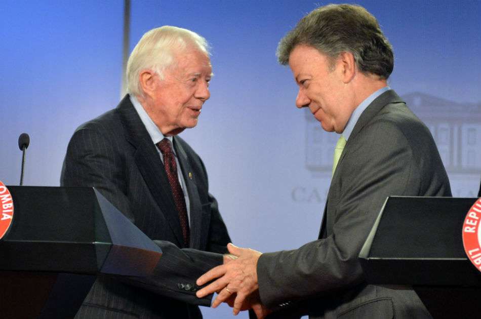 Jimmy Carter y Juan Manuel Santos