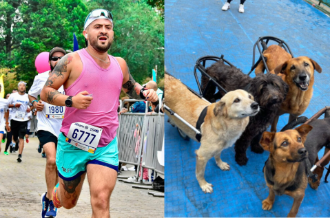 Atleta correrá de Bogotá a Medellín para ayudar a perritos discapacitados
