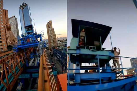 Un video viral en redes sociales da cuenta de cómo dos jóvenes, practicantes de parkour, llegan hasta la parte superior de la estructura. La Empresa Metro anunció que redoblará la seguridad en los frentes de obra para evitar situaciones similares.