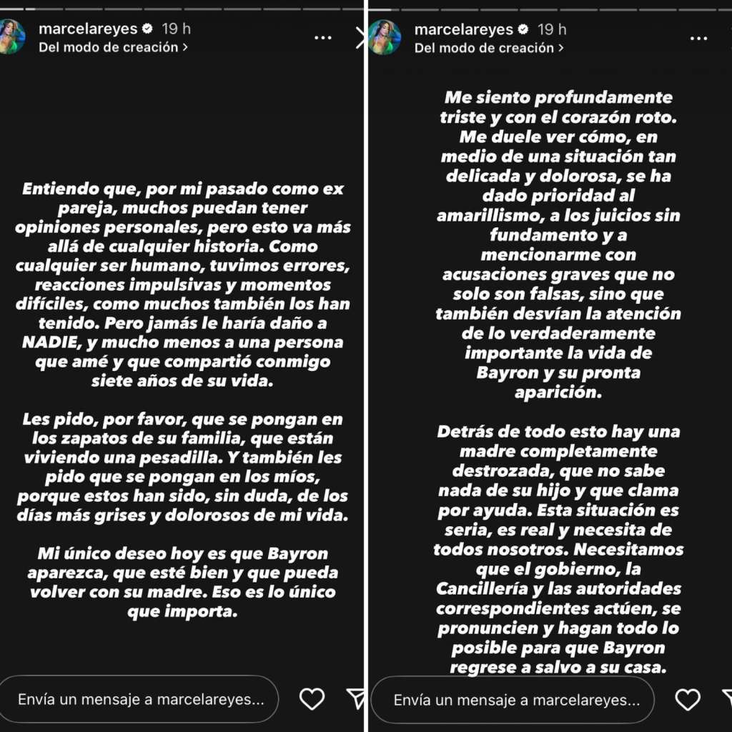 Exclusivo: Marcela Reyes se pronuncia sobre desaparición de su ex, B-King
