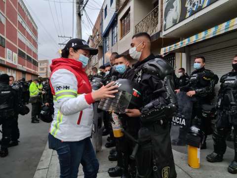 Defensoría revisó la dotación que usará el Esmad en protestas del 20 de julio