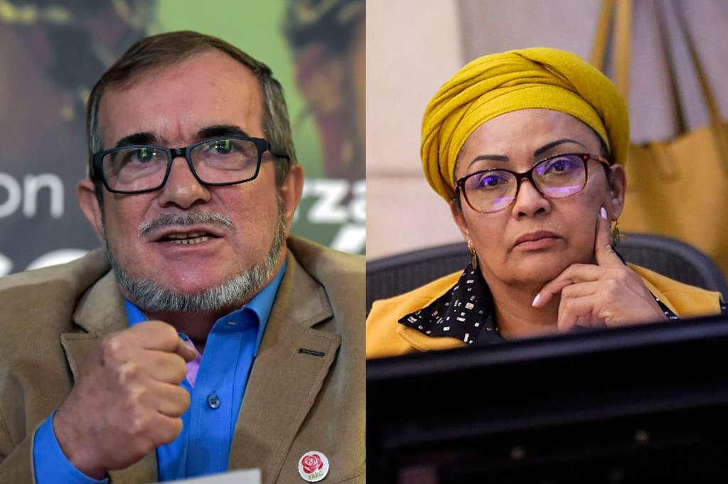 Rodrigo Londoño y Victoria Sandino.