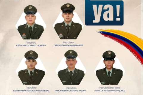 Ofrecen millonaria recompensa por información sobre secuestro de cinco policías en Catatumbo