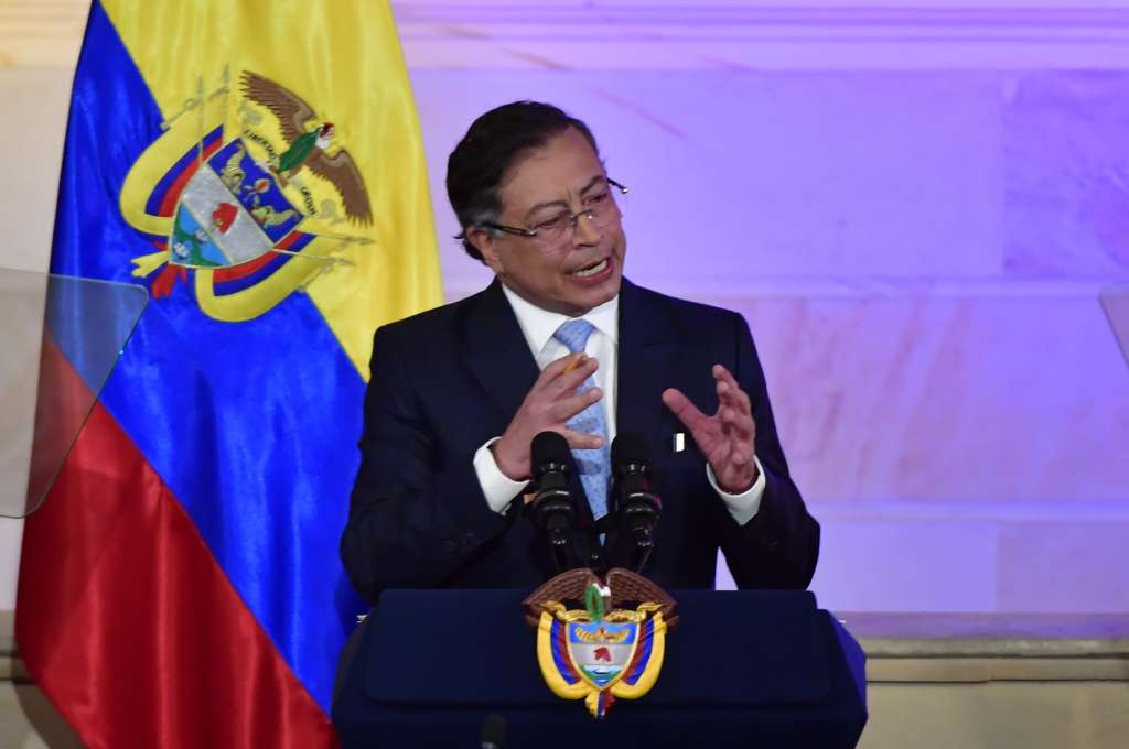 Presidente Gustavo Petro en su discurso durante la instalación de la última legislatura del Congreso.