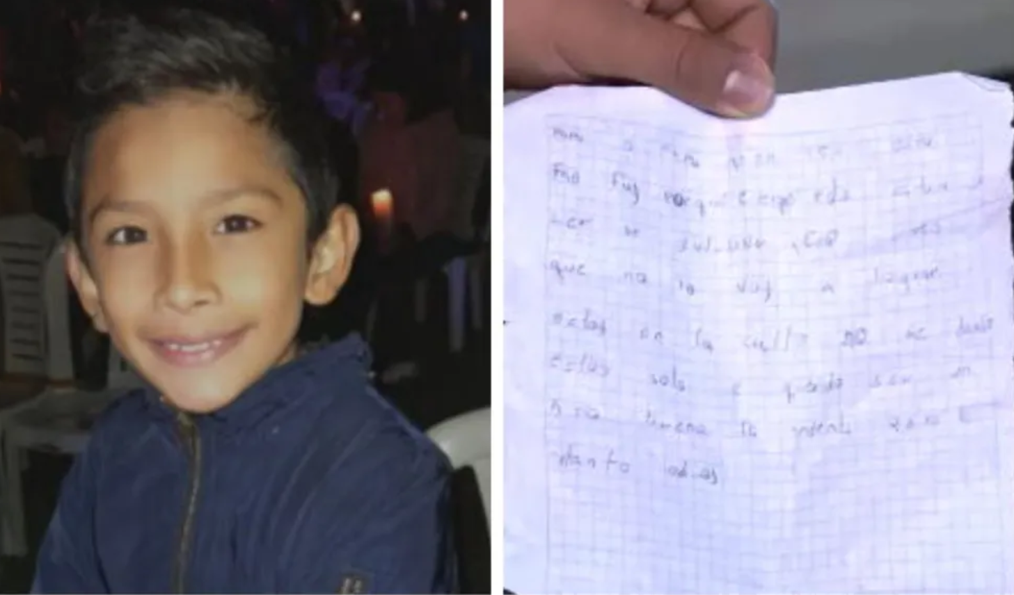 David Rueda, menor desaparecido y la carta que dejó a sus padres.