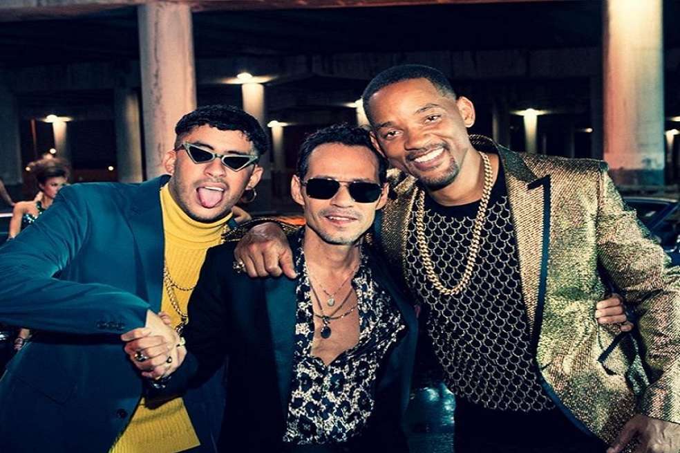 Will Smith, Mark Anthony y Bad Bunny estrenan "Está rico". / Tomada de la cuenta de Instagram de @Willsmith