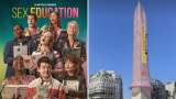 Gran condón cubrió Obelisco de Argentina por “Sex Education”