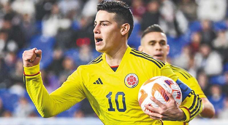 James Rodríguez, uno de los capitanes de la selección de Colombia.