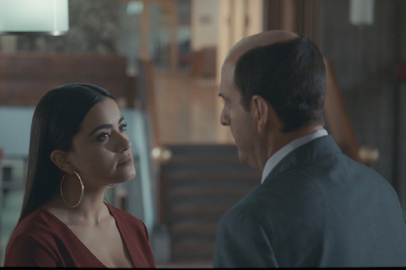 Paulina Gaitán, como Nené, y Andrés Parra, como Sergio Jadue, en “El presidente”. / Cortesía
