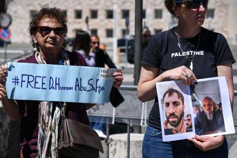 Thiago Ávila y Saif Abu Keshek, los dos activistas pro-Palestina detenidos por Israel
