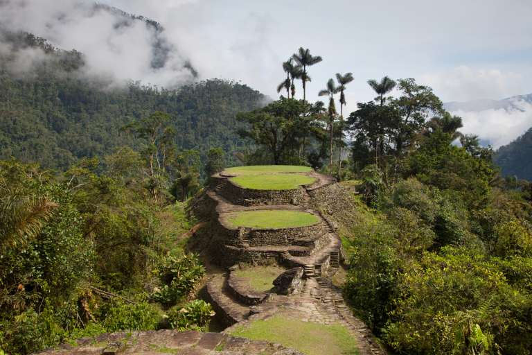 Ciudad Perdida, ubicada en la Sierra Nevada de Santa Marta, es parte de los destinos de naturaleza para visitar en Colombia.