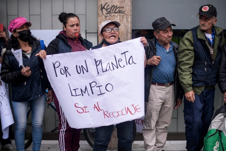 Protesta de Recicladores en Bogotá