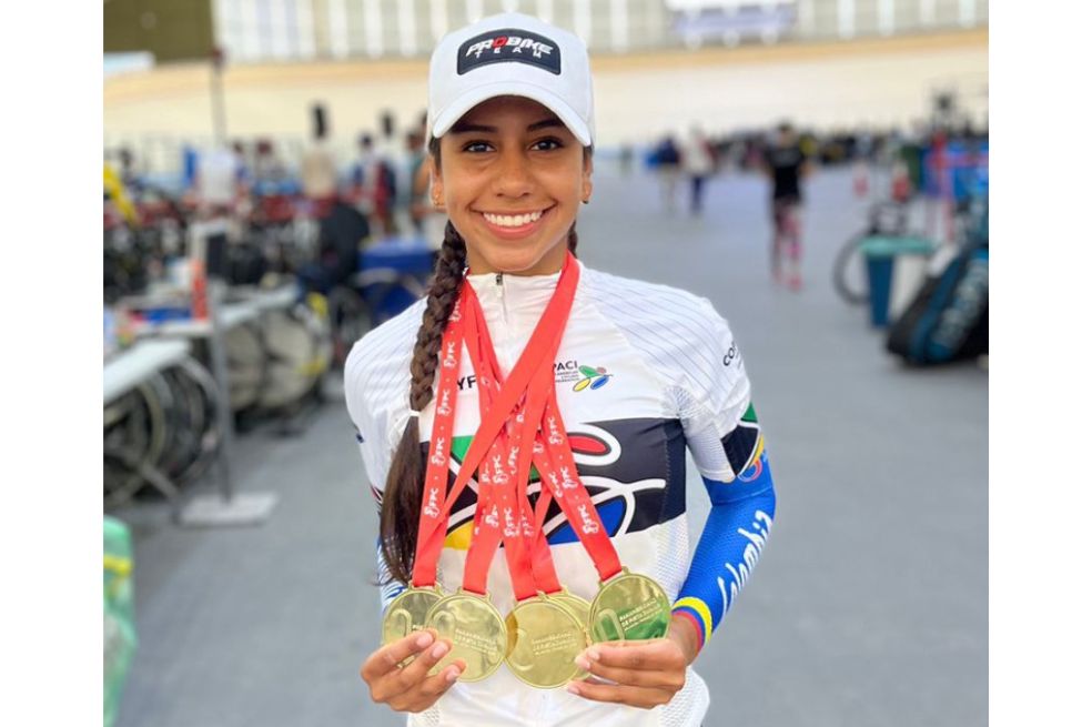 Juliana Londoño ganó cinco medallas de oro en el Panamericano de Pista que se celebró en Asunción (Paraguay) en mayo.