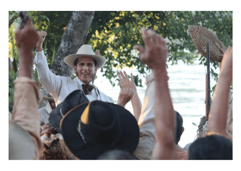"La Vorágine" narra la historia de amor y supervivencia de Arturo Cova y Alicia en la selva amazónica, mientras enfrentan la explotación y el genocidio durante la fiebre del caucho.