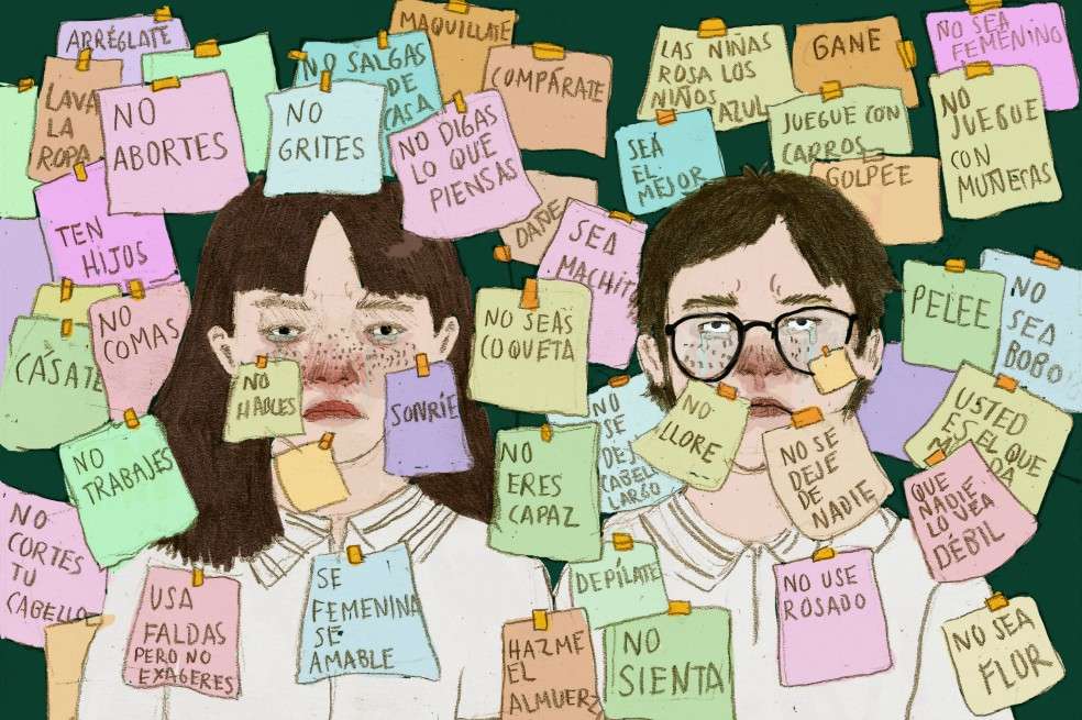Según la Encuesta Nacional de Demografía y Salud, el 80 % de los alumnos dijeron no haber participado en actividades relacionadas con educación sexual en sus escuelas durante el último año. / Ilustraciones: Chuleta Prieto