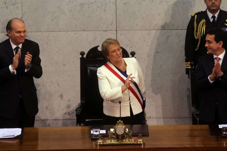 La presidenta de Chile, Michelle Bachelet hizo el anuncio en el marco de su segunda comparecencia pública ante el Congreso. / EFE