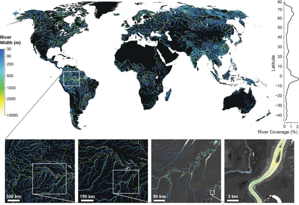 Se estima que los ríos y arroyos mundiales cubren aproximadamente 773.000 km2 de la superficie terrestre global no glaciar de la Tierra. / UNC-CHAPEL HILL