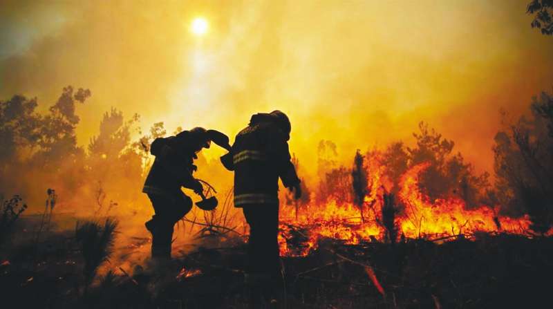 Uno de los incendios que se han formado en Chile desde enero de este año. Es el tercer desastre forestal más grande de la historia. / Cortesía: La Nación.