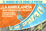 ¿La ambulancia más grande del mundo? Así evacúan a los enfermos en Ucrania