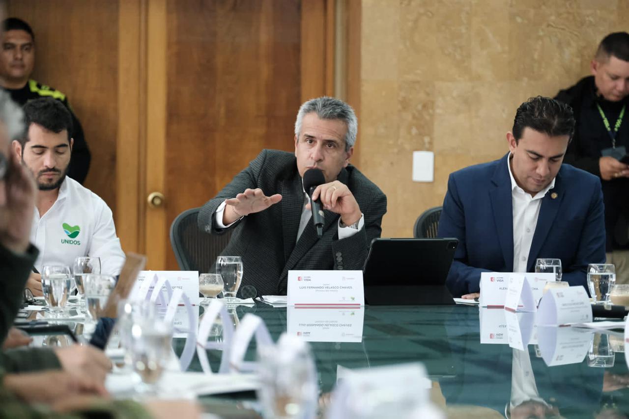 El ministro del Interior, Luis Fernando Velasco, en la Comisión Nacional para la Coordinación y Seguimiento de los Procesos Electorales, el 6 de julio de 2023.