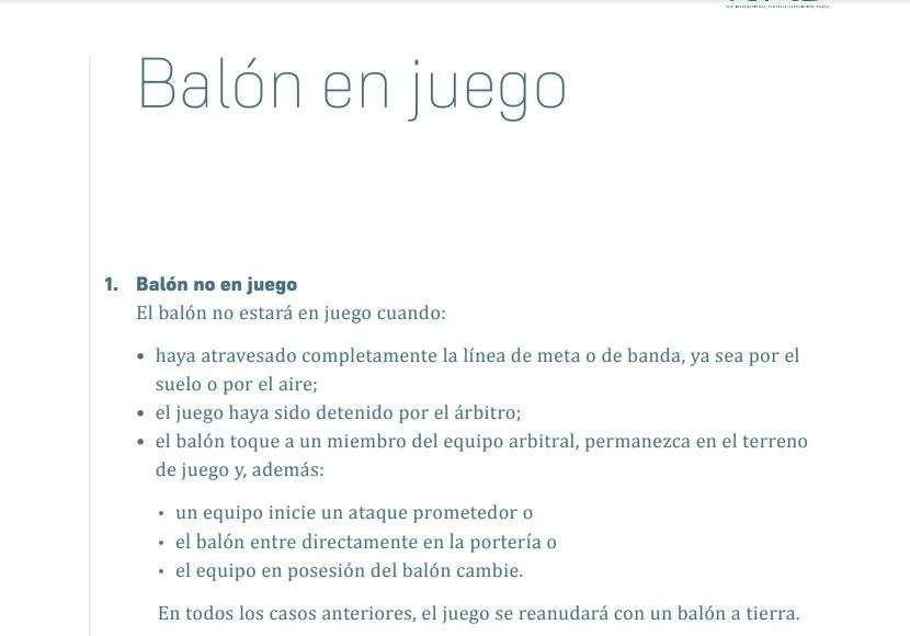 La norma de la International Board que aclara la polémica.