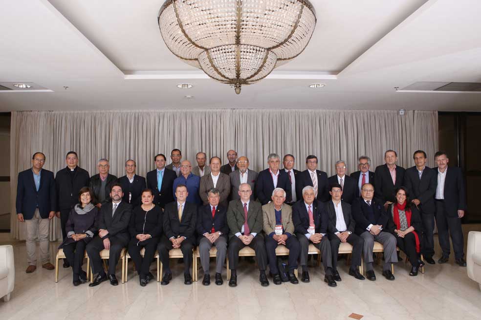 Delegación de rectores colombianos en el encuentro en Río de Janeiro. / Cortesía Universia