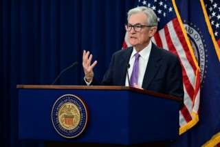 US Federal Reserve Chair Jerome Powell speaks during a press conference at the end of a Monetary Policy Committee meeting in Washington, DC, on October 29, 2025