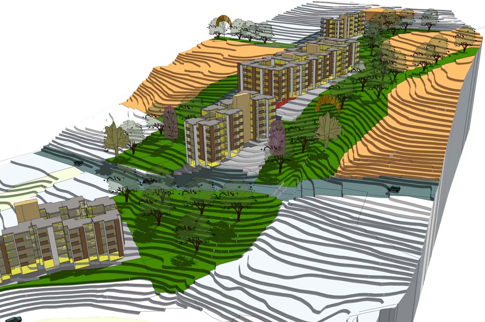 Esta es una versión preliminar de lo que sería el barrio si el proyecto del Distrito se lleva a cabo.