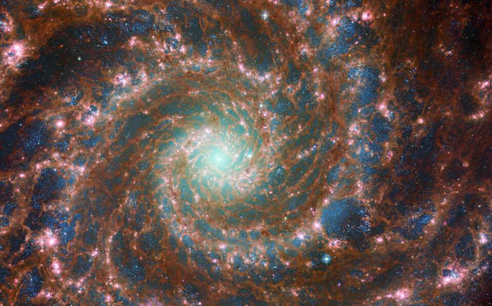 Imagen de la "Galaxia fantasma", lograda gracias al james Webb.