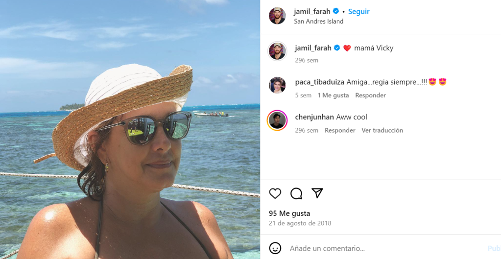 Suegra de Carolina Cruz