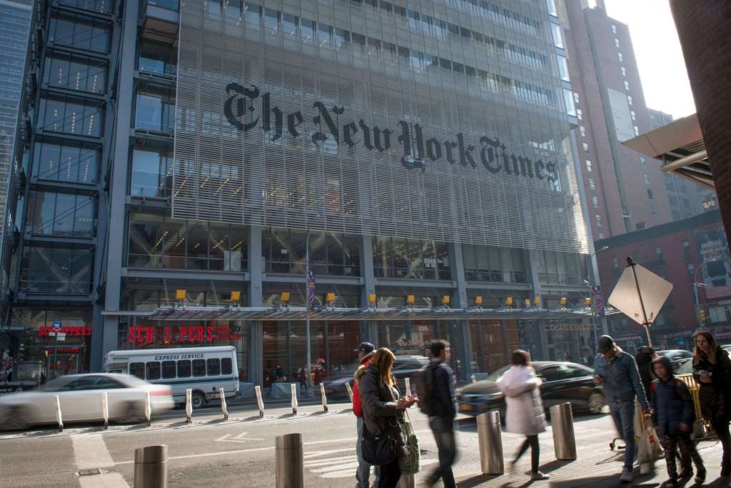 The New York Times tiene unos 3,4 millones de suscriptores a su servicio de noticias. / Bloomberg