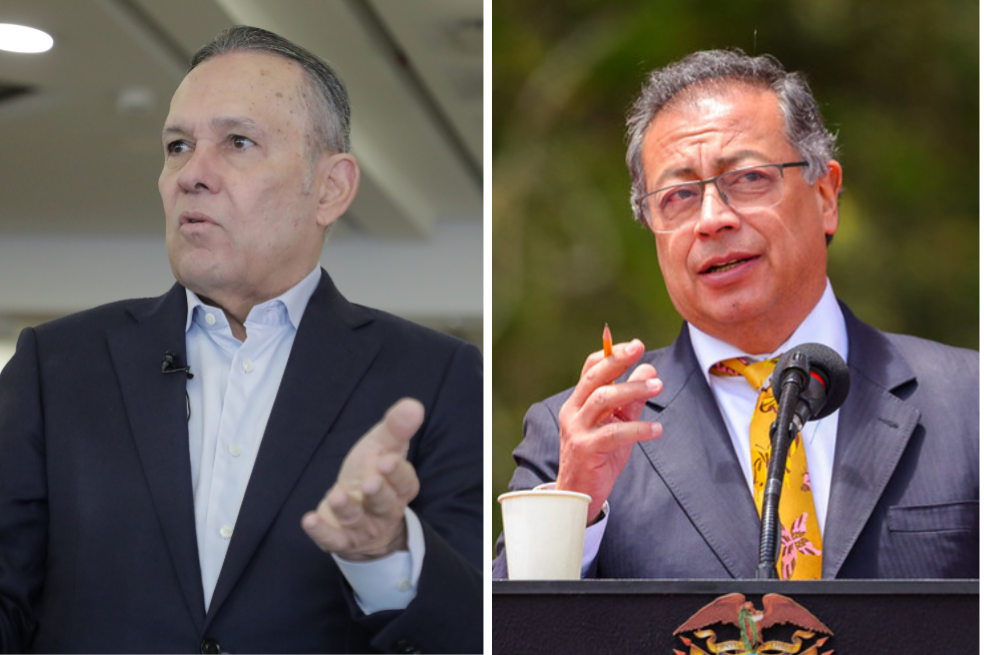 Efraín Cepeda, presidente del Senado; Gustavo Petro, jefe de Estado.