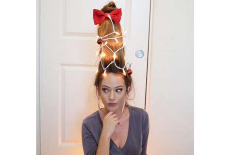 ¿Decoraría su cabello como un árbol de Navidad? Vea cómo se han contagiado con esta tendencia