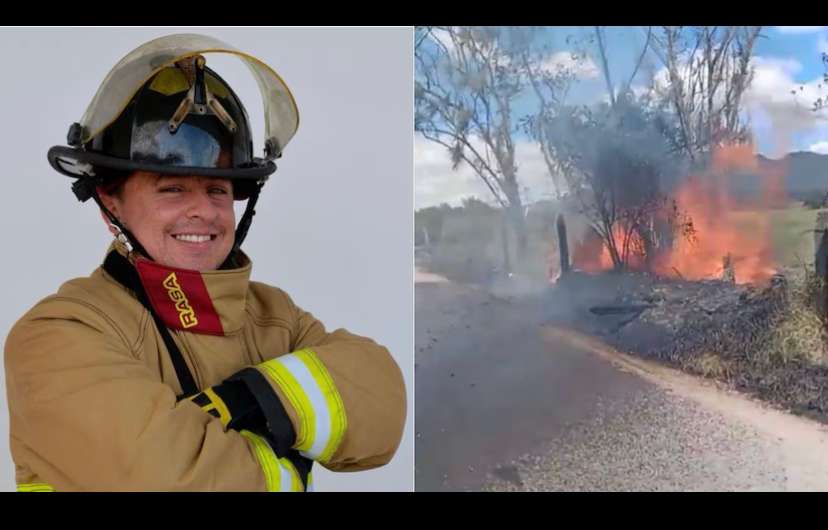 El cabo Jhon Díaz, inspector de seguridad de los bomberos locales fue el afectado en el incidente.