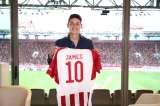 James Rodríguez: primer partido con Olympiacos, primera titularidad