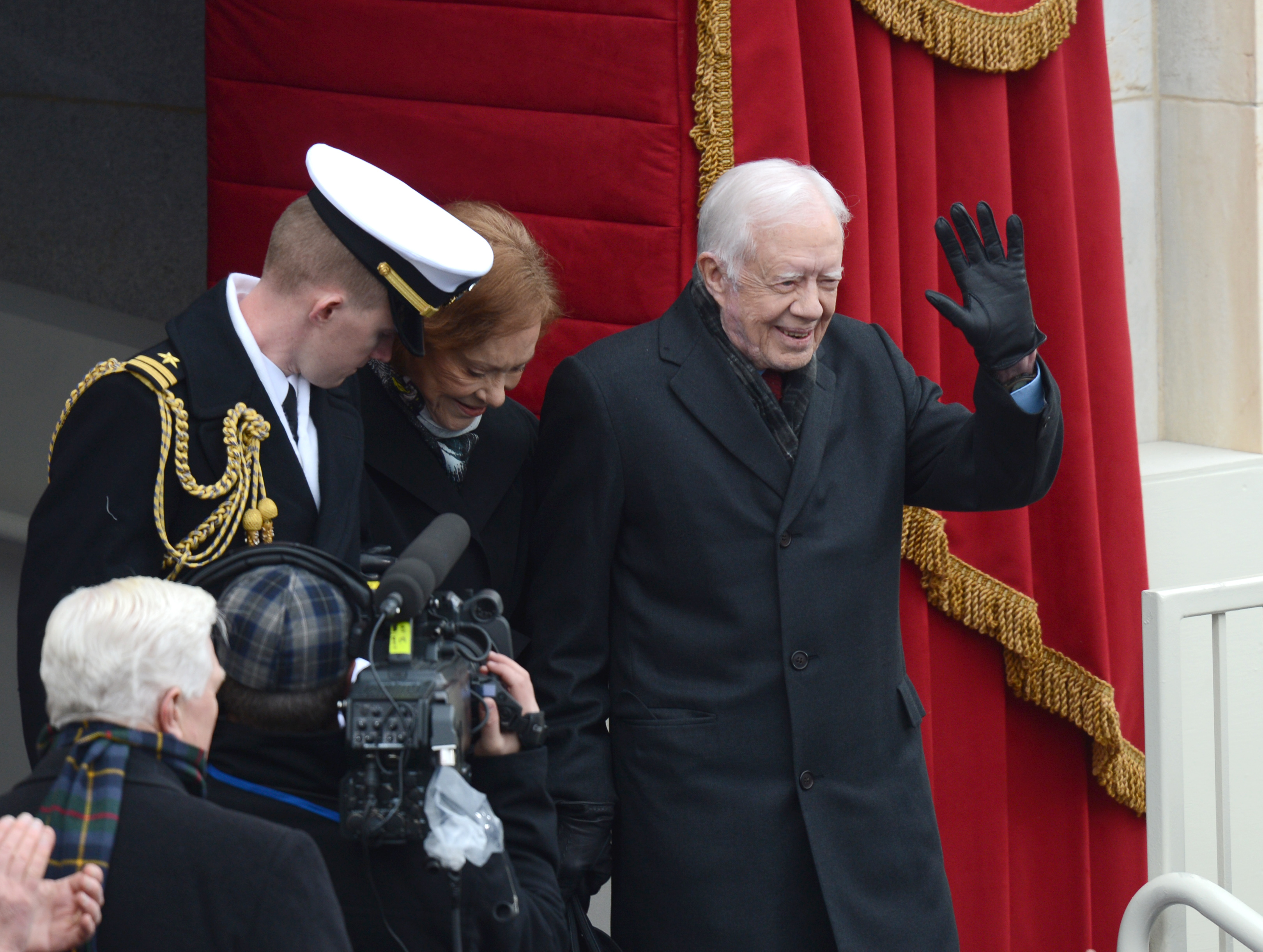 El expresidente estadounidense Jimmy Carter y su esposa Rosalynn el día de la posesión como presidente estadounidense de Barack Obama, el 21 de enero de 2013 en Washington, DC. Carter fue el trigésimo noveno presidente de los Estados Unidos. Nació el 1° de octubre de 1924 en Plains, Georgia.