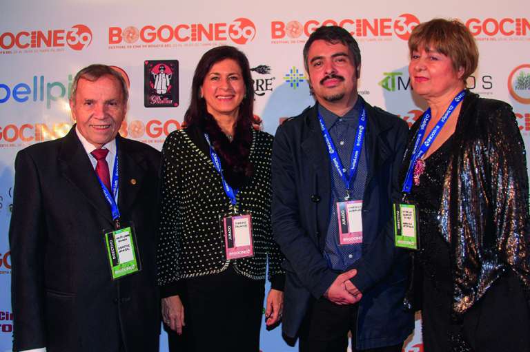 Henry Laguado, Piedad Palacios, Marcelo Morales e Isabella González